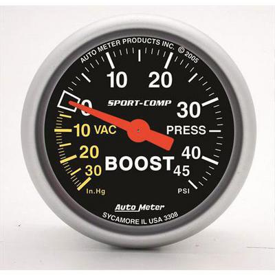 Auto Meter Sport-Comp Mechanical Boost/Vacuum Gauge - 3308